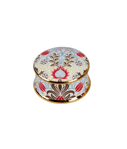 Persian Design Round Trinket Box by William Morris - 5.5cm Dia x 3.5cm Deep